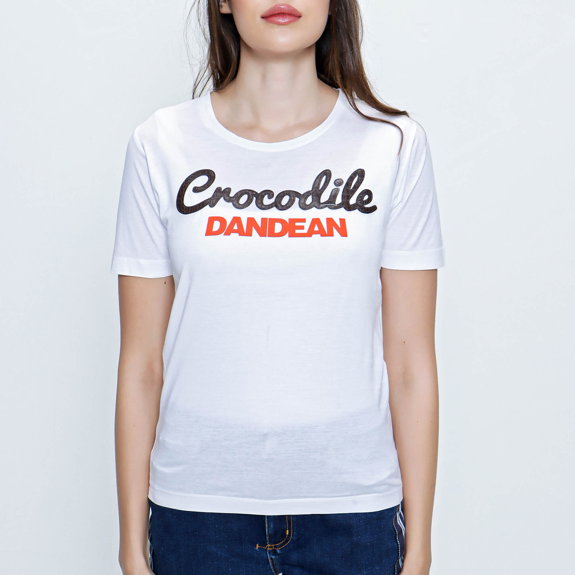 Dsquared2 - White Crocodile DANDEAN Cotton T shirt 